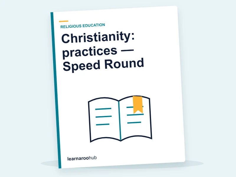 Christianity: practices — Speed Round — quiz cover