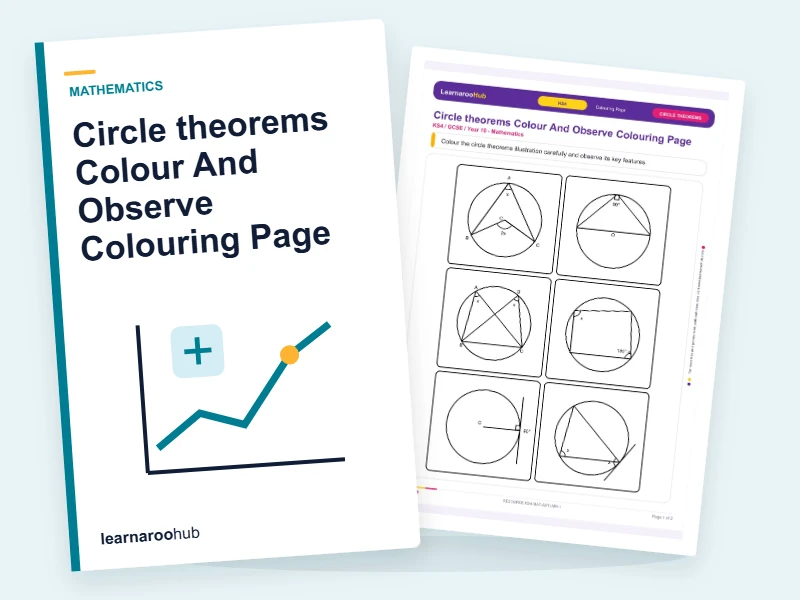 Circle theorems Colour And Observe Colouring Page — colouring sheets cover