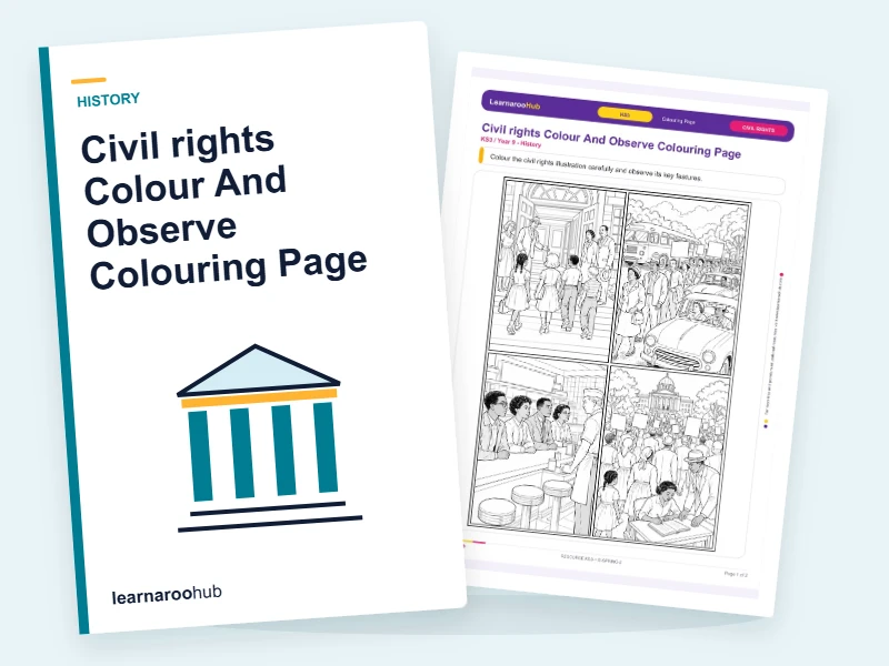 Civil rights Colour And Observe Colouring Page — colouring sheets cover