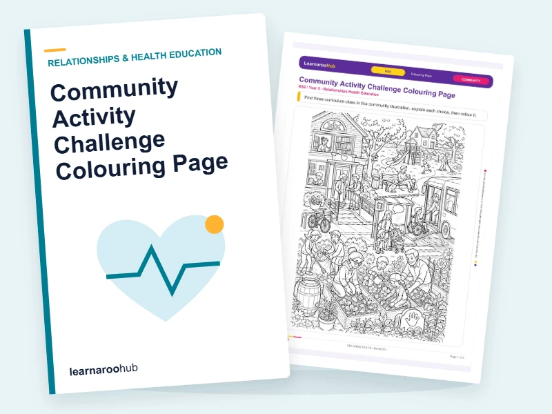 Community Activity Challenge Colouring Page — colouring sheets cover