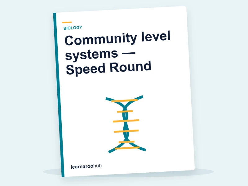 Community level systems — Speed Round — quiz cover