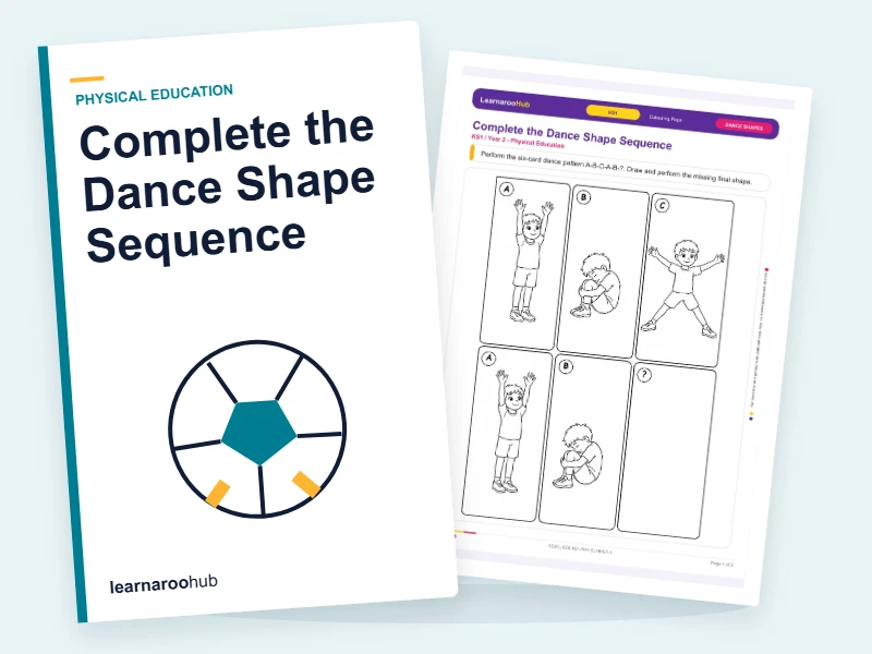 Complete the Dance Shape Sequence — colouring sheets cover