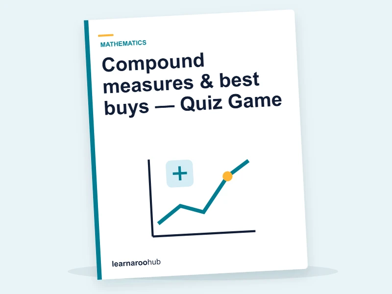 Compound measures & best buys — Quiz Game — quiz cover