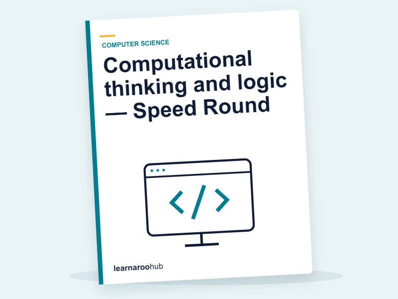 Computational thinking and logic — Speed Round — quiz cover