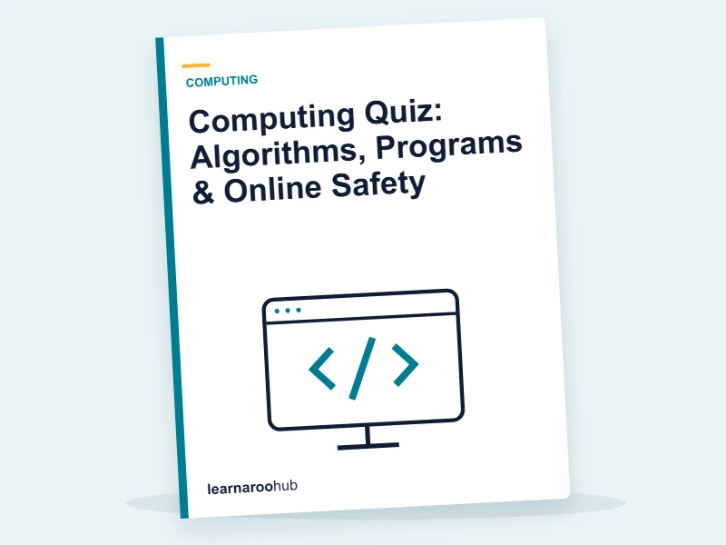 Computing Quiz: Algorithms, Programs & Online Safety — quiz cover