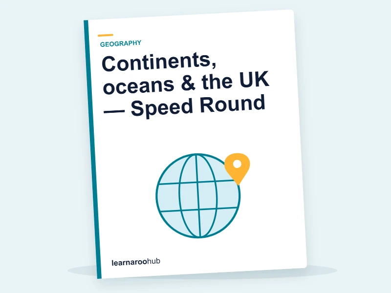 Continents, oceans & the UK — Speed Round — quiz cover