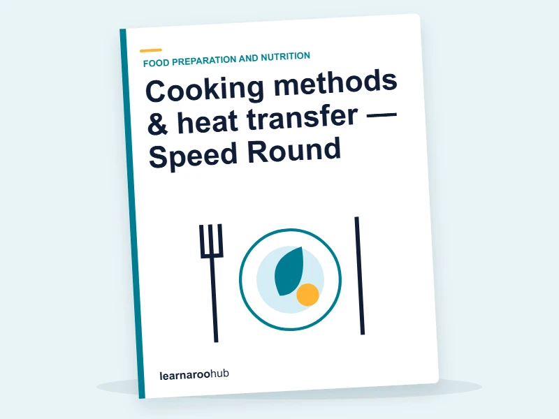 Cooking methods & heat transfer — Speed Round — quiz cover