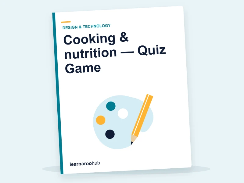 Cooking & nutrition — Quiz Game — quiz cover