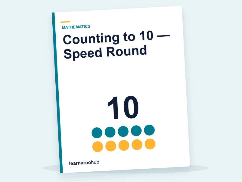 Counting to 10 — Speed Round — quiz cover