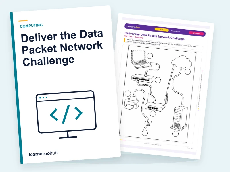 Deliver the Data Packet Network Challenge — colouring sheets cover