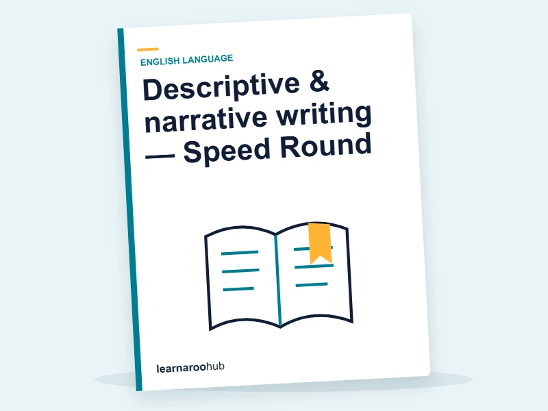Descriptive & narrative writing — Speed Round — quiz cover