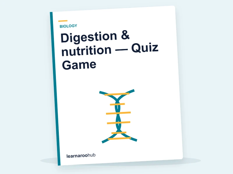 Digestion & nutrition — Quiz Game — quiz cover