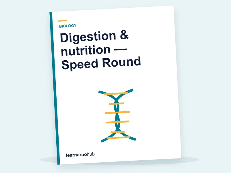 Digestion & nutrition — Speed Round — quiz cover
