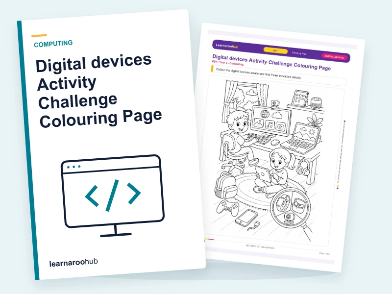Digital devices Activity Challenge Colouring Page — colouring sheets cover