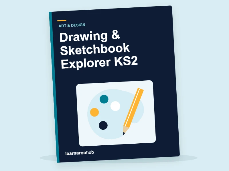 Drawing & Sketchbook Explorer KS2 — activity book cover