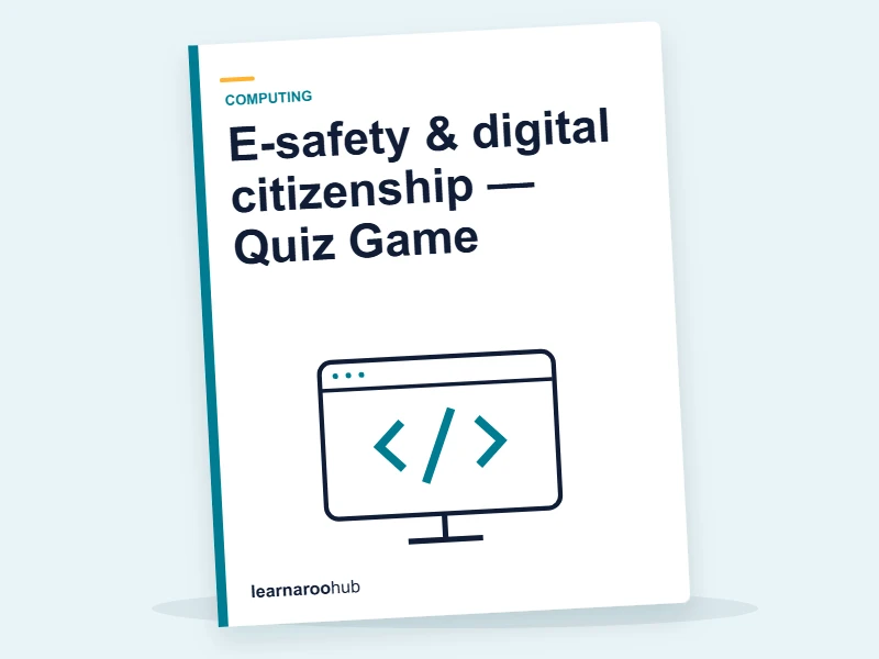E-safety & digital citizenship — Quiz Game — quiz cover