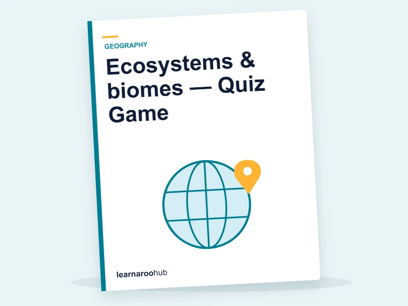 Ecosystems & biomes — Quiz Game — quiz cover