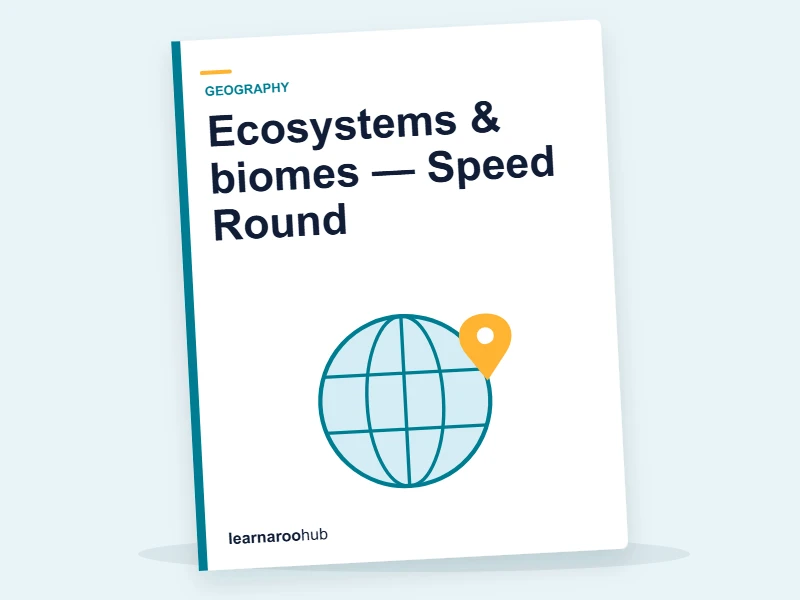 Ecosystems & biomes — Speed Round — quiz cover