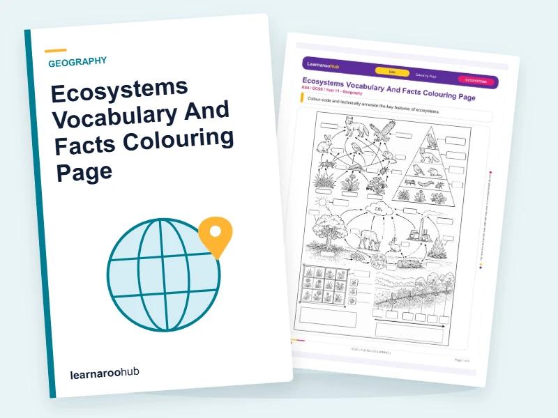 Ecosystems Vocabulary And Facts Colouring Page — colouring sheets cover
