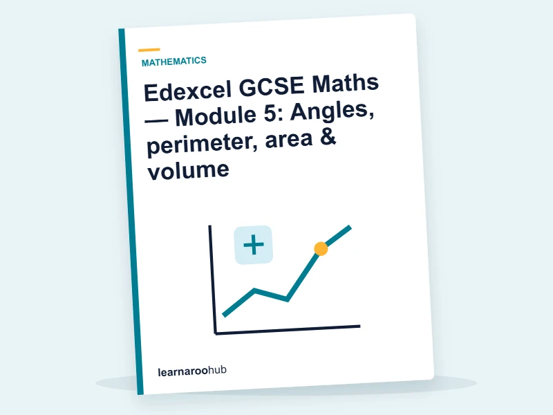 Edexcel GCSE Maths — Module 5: Angles, perimeter, area & volume — e-learning module cover