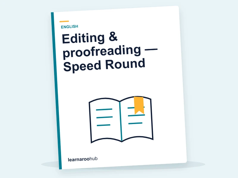 Editing & proofreading — Speed Round — quiz cover