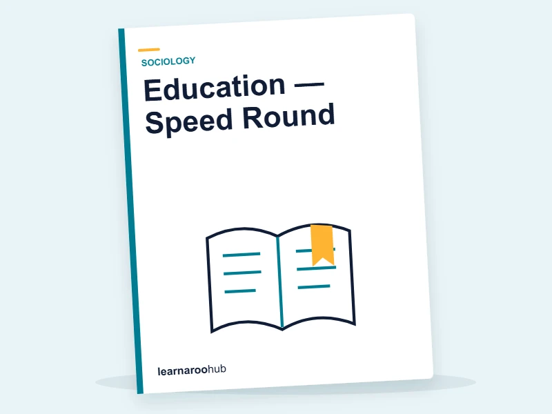 Education — Speed Round — quiz cover