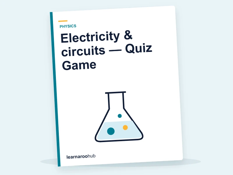 Electricity & circuits — Quiz Game — quiz cover