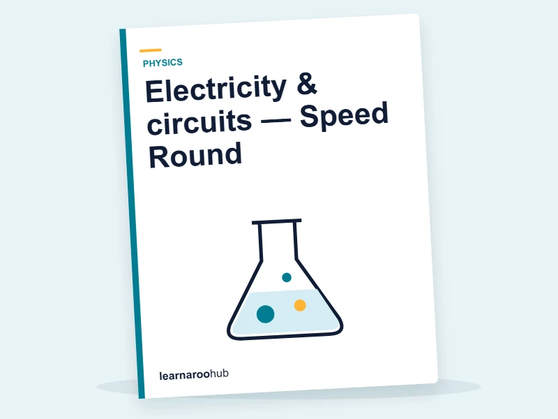 Electricity & circuits — Speed Round — quiz cover