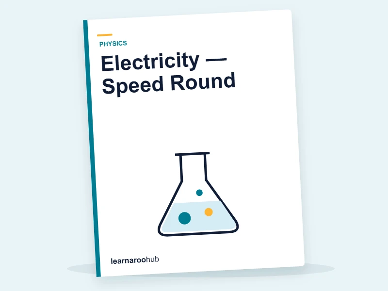Electricity — Speed Round — quiz cover