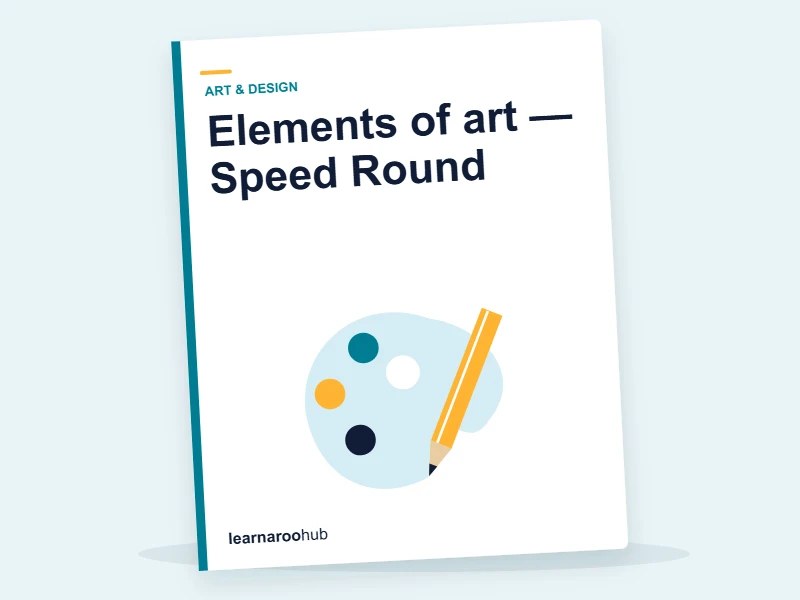 Elements of art — Speed Round — quiz cover