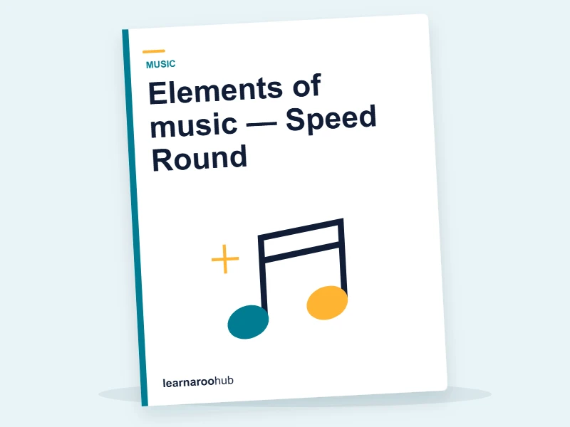 Elements of music — Speed Round — quiz cover