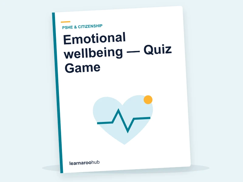 Emotional wellbeing — Quiz Game — quiz cover