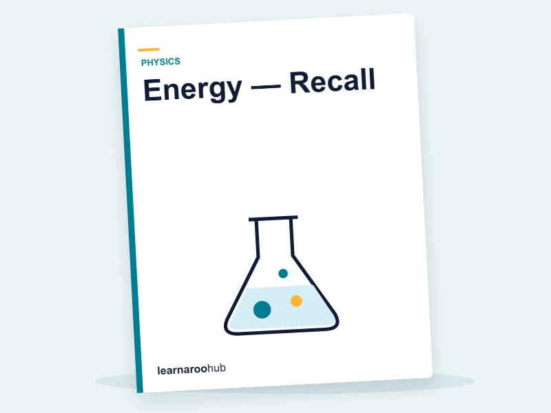 Energy — Recall — quiz cover
