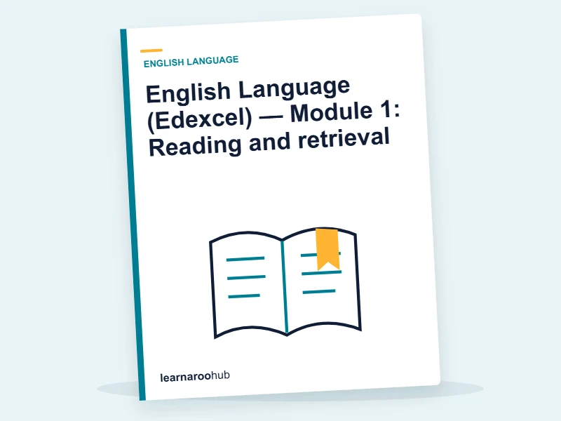 English Language (Edexcel) — Module 1: Reading and retrieval — e-learning module cover