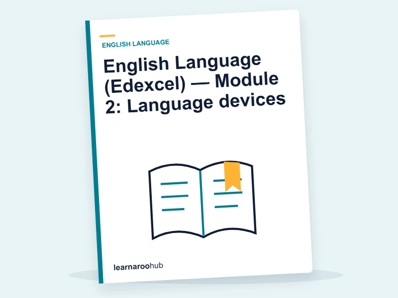 English Language (Edexcel) — Module 2: Language devices — e-learning module cover