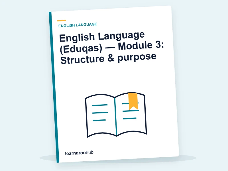 English Language (Eduqas) — Module 3: Structure & purpose — e-learning module cover