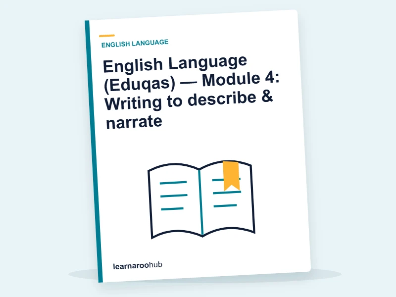 English Language (Eduqas) — Module 4: Writing to describe & narrate — e-learning module cover