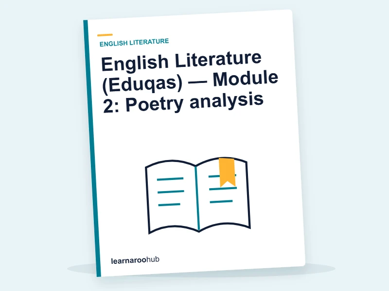 English Literature (Eduqas) — Module 2: Poetry analysis — e-learning module cover