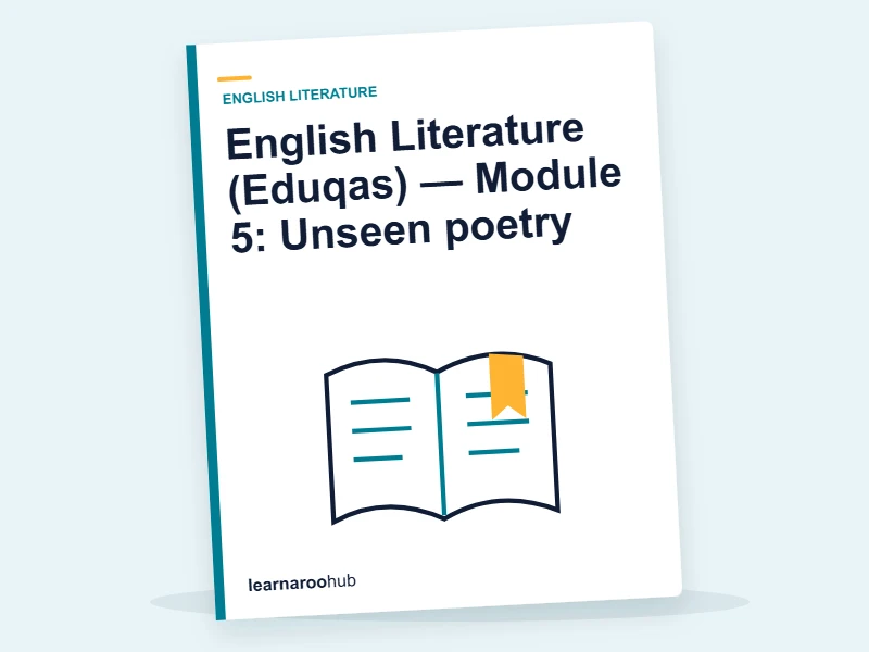 English Literature (Eduqas) — Module 5: Unseen poetry — e-learning module cover