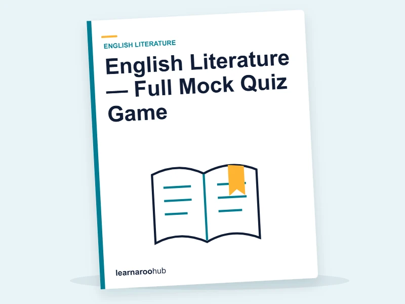 English Literature — Full Mock Quiz Game — quiz cover
