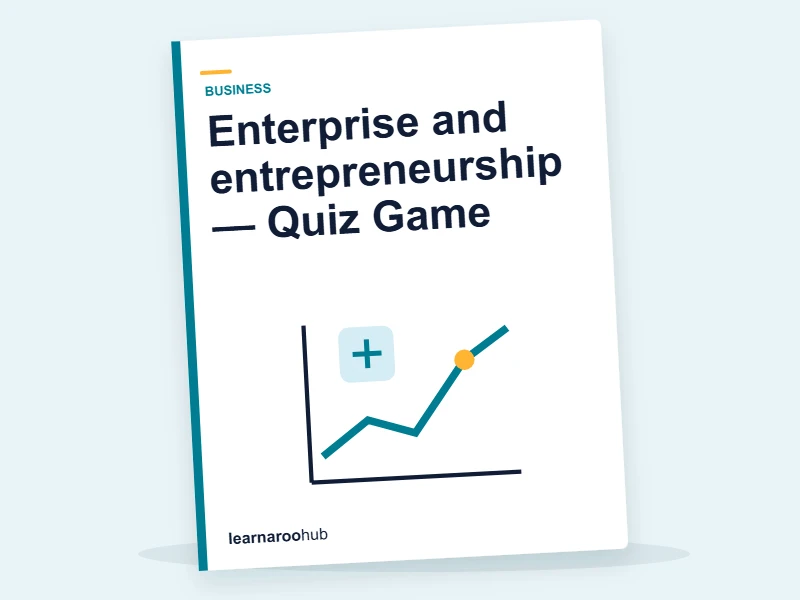 Enterprise and entrepreneurship — Quiz Game — quiz cover