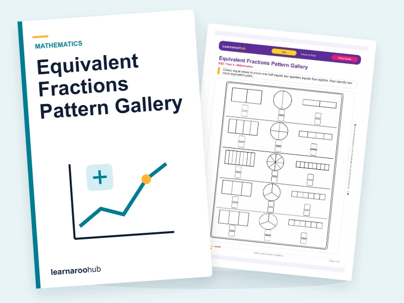 Equivalent Fractions Pattern Gallery — colouring sheets cover