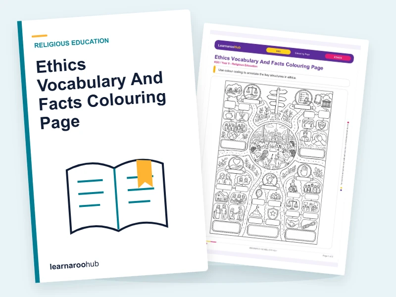 Ethics Vocabulary And Facts Colouring Page — colouring sheets cover