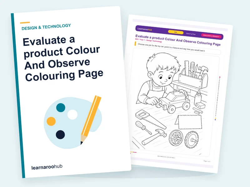 Evaluate a product Colour And Observe Colouring Page — colouring sheets cover