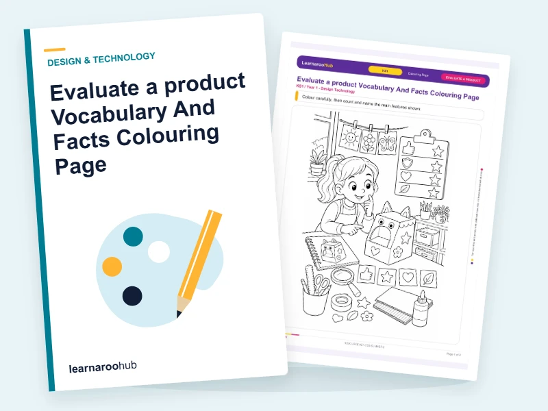 Evaluate a product Vocabulary And Facts Colouring Page — colouring sheets cover