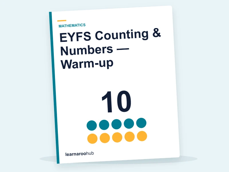 EYFS Counting & Numbers — Warm-up — quiz cover