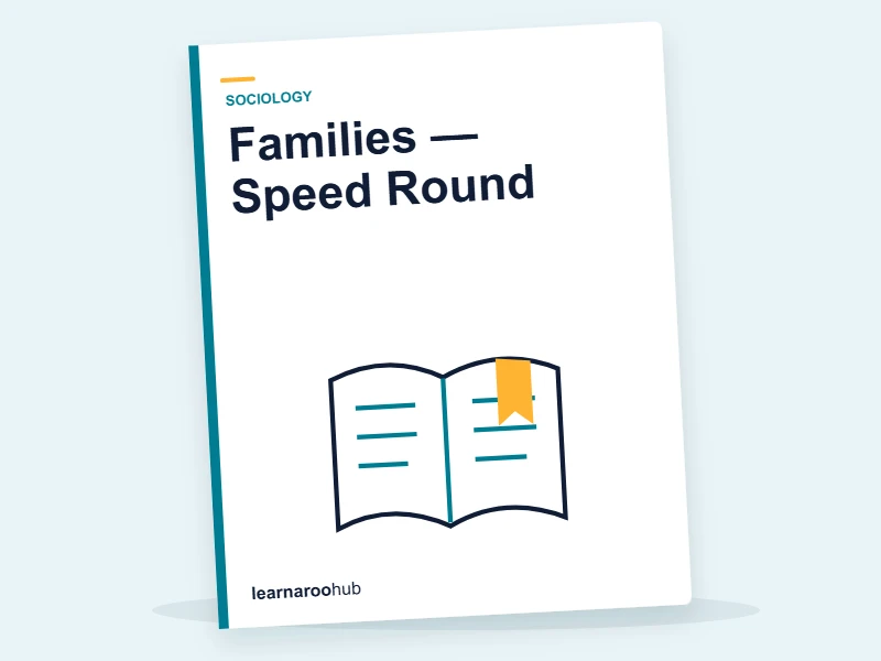 Families — Speed Round — quiz cover