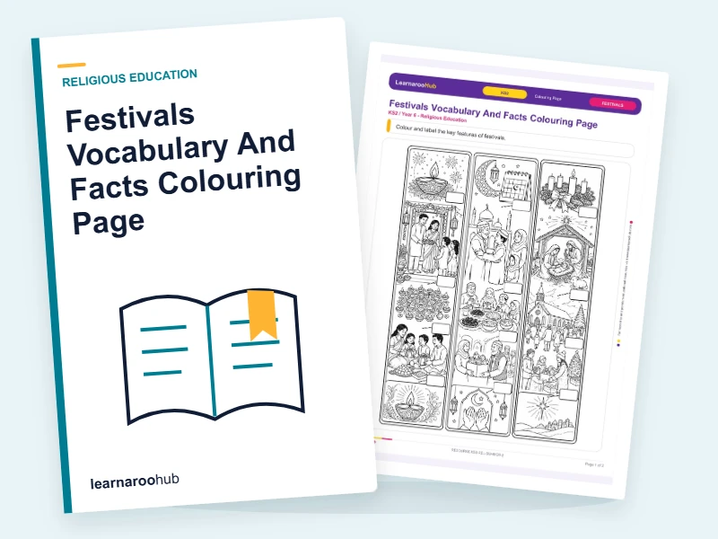 Festivals Vocabulary And Facts Colouring Page — colouring sheets cover