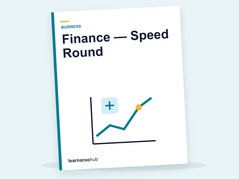 Finance — Speed Round — quiz cover