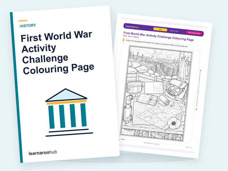 First World War Activity Challenge Colouring Page — colouring sheets cover